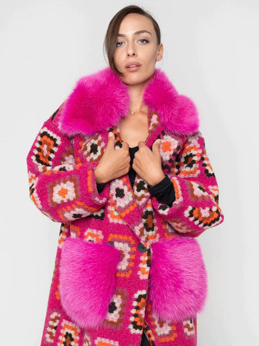 KNIT & FOX COAT