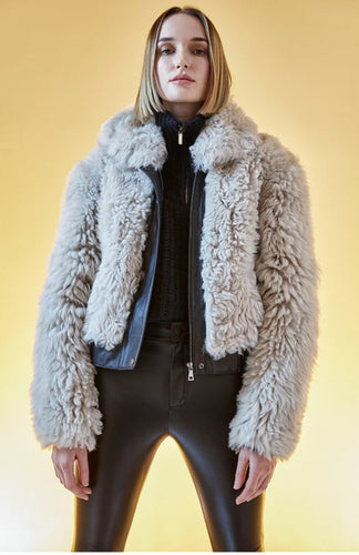 Curly Shearling Bomber
