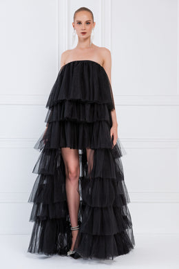 Hi-Lo Ruffled Dress