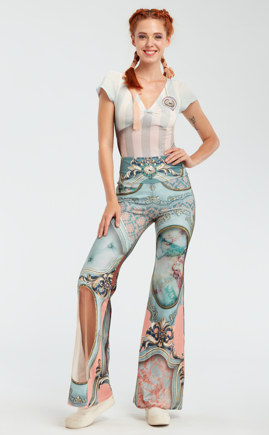 Printed Flare Pants